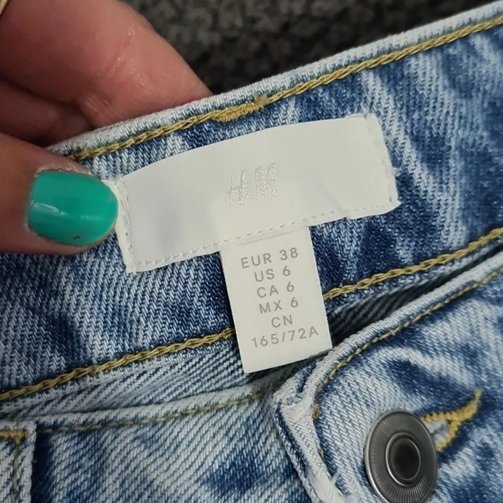 H&M denim baggy straight leg Jeans 6 - Picture 3 of 4